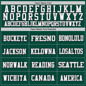 Ropa de fútbol americano personalizada WhiteDark Green Football Jerseys manga corta recién llegados al por mayor uniforme de la mejor calidad para hombre - Product Image 3