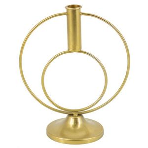 Bougeoir moderne en métal doré, support de bougie conique pour centre de table de mariage, décoration de maison de luxe, bougeoir en laiton pour bougie votive - Product Image 6