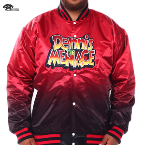 Chaqueta de satén de dos tonos con costuras duraderas y forro interior suave con cuello levantado, logotipos estampados de temporada de invierno - Product Image 6