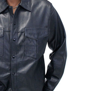 Service OEM, chemises en cuir pour hommes à séchage rapide, best-seller, design personnalisé, meilleur prix, chemises en cuir pour hommes - Product Image 6