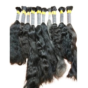 ผมต่อแบบไม่ผ่านการทำผมสีดำเป็นลอนสำหรับต่อผมสีดำธรรมชาติ - Product Image 2