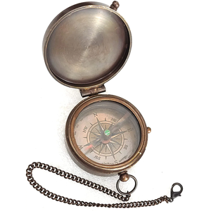 Brújula plana de bolsillo personalizada, brújula de latón hecha a mano, regalo de aniversario, brújula grabada personalizada - Product Image 3