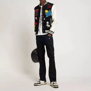 Nouvel arrivage de veste Letterman en gros design de mode avec broderie d'appliques bandana personnalisée veste universitaire de sport d'automne pour hommes - Product Image 2