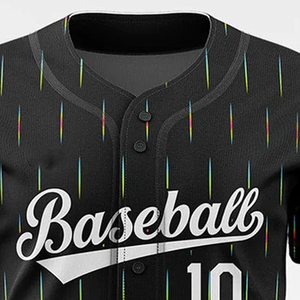 Design personnalisé Maillot de baseball Vente en gros Vêtements de sport à deux boutons Uniforme Technologie de sublimation Service OEM Dernier modèle - Product Image 6