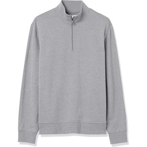 Sweat-shirt polaire à demi-zip pour homme, hiver, 100% coton, écologique, respirant, service OEM - Product Image 1