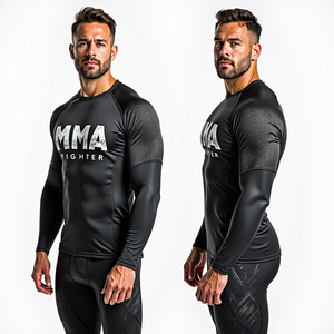 Protector de erupción para MMA personalizado con diseño sublimado de compresión personalizado Opciones completa y de manga corta kimono de jiu jitsu - Product Image 5