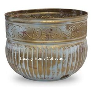 Nouveaux pots de tuyau de forme ronde faits à la main de concepteur de couleur marron grande forme pour le stockage de bobine et le pot de stockage de tuyau fournitures de jardin - Product Image 6