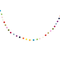 Guirlande de boules multicolores en feutre de laine fait main 200 cm, design moderne écologique, décoration murale Kriti Craft pour la maison