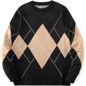 Suéteres de hombre, suéter tejido de punto con mangas completas para hombre - Product Image 1