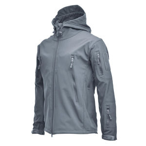 <b>Men</b> Tactical Softshell <b>Jacket</b> Hooded Zip Up Windbreaker Outdoor Workwear <b>Utility</b> Coat - Product Image 1