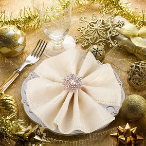 Super vente anneau de serviette en argent de haute élégance design de flocon de neige accrocheur porte-mouchoirs de la meilleure qualité pour les cadeaux de Noël - Product Image 4