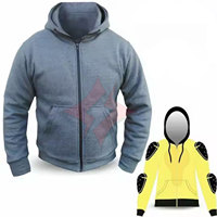 Hoodie de moto en polaire respirant de qualité supérieure avec armure intégrée en textile, unisexe, pour adultes, motards de rue, course tout-terrain