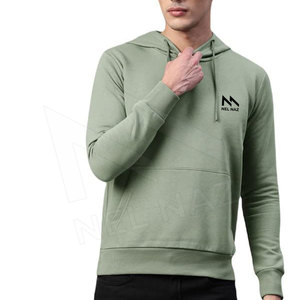 Sweat-shirts à capuche pour hommes, couleur unie, manches longues, style streetwear, coupe classique, en polaire polyester/coton respirant - Product Image 1
