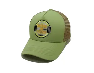 High Quality Olive Green Trucker Hats 5 Panel Custom Woven Patch Vietnam Supplier Custom Snapback Caps Baseball
