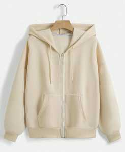 Venta al por mayor ODM/OEM hombres y mujeres Puls tamaño sudaderas con cremallera completa Logotipo de impresión personalizada 100% algodón invierno con capucha - Product Image 2