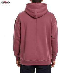 Best Arrival Solid Plain Color <b>Men</b> Distressed Thermal Winter <b>Fleece</b> <b>Hoodie</b> Street Wear High Quality <b>Hoodie</b> - Product Image 2