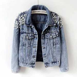 Chaquetas Vaqueras Cortas de Invierno Estilo Urbano Personalizadas, Chaquetas de Lona con Cremallera y Remaches de Diamantes de Imitación para Hombre - Product Image 2