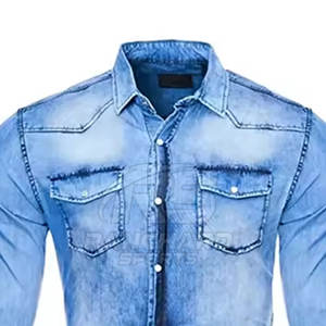 <b>Men</b> Street Style <b>Jeans</b> <b>Shirt</b> Trendy Work Casual <b>Shirt</b> <b>Men</b> Slim Fit <b>Jeans</b> <b>Shirt</b> Long Sleeve Fashion Top - Product Image 4