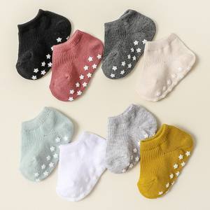 Calcetines antideslizantes para bebé, diseño de estrellas, al por mayor, lindos, sólidos, hasta el tobillo, para niños - Product Image 5