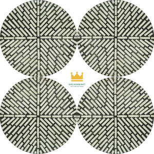 Hot Product Mother of Pearl Serving <b>Placemat</b> Shimmering Art Mother of Pearl Mosaic Dish for Kitchen Tableware - Product Image 2