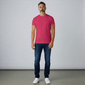 Camiseta de Hombre Económica de Manga Corta con Cuello Redondo, de Algodón No Tejido, Ecológica, de Secado Rápido, Transpirable, Corte Regular, Informal, 200g, con Transferencia Térmica - Product Image 1