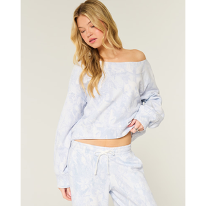 เสื้อสเวตเตอร์แฟชั่นเปิดไหล่สำหรับผู้หญิงคอกลมปักลายขนแกะเสื้อแฟชั่นงานตามสั่ง - Product Image 6