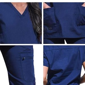 New Design Unisex Medical Nurse Uniform | Breathable Knitted Scrub <b>Set</b> for <b>Doctors</b> & Nurses | Customizable Nursing Scrubs - Product Image 6