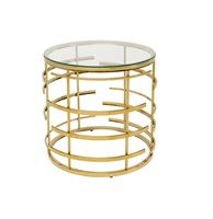 Tables basses gigognes modernes exclusives en métal antique doré pour chambre à coucher et salon Tables imbriquées en fer au nouveau design unique