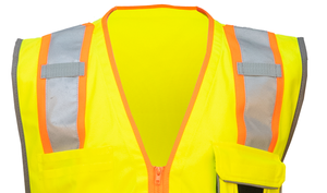 Premium Reflective Safety Work Vest Multi Pockets Construction Outer Wear <b>Road</b> Safety for Men Women Breathable Anti-Wrinkle - Product Image 3