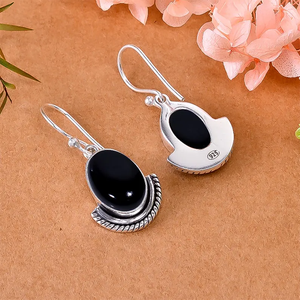 Trendy 925 Sterling Silver Handmade Drop Dangle Earring Beautiful Onyx Gemstone Wedding <b>Gift</b> <b>for</b> <b>Her</b> Popular Design - Product Image 4