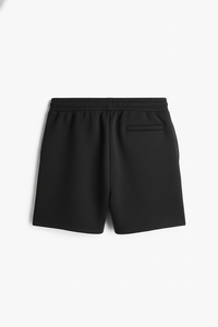 Short de sport noir pour homme, short de sport avec taille élastique et cordon de serrage, avec poches - Product Image 4