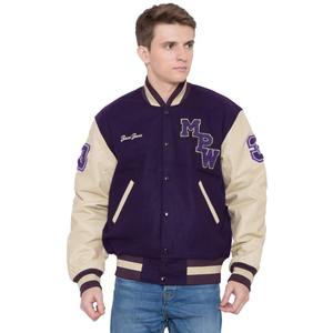 Chaqueta Bomber de talla grande OEM bordado especial personalizado Varsity chaqueta Varsity de buena calidad chaqueta de béisbol de diseño superior para hombres - Product Image 1