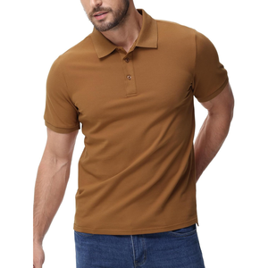 Elegante Camiseta de Hombre de Punto, Manga Corta, Transpirable, Informal, de Algodón y Elastano, para Uso Diario - Product Image 1