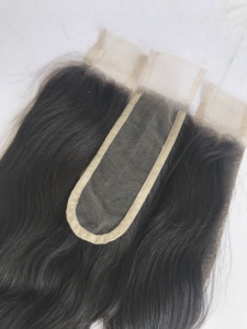 Cheveux naturels ondulés de qualité supérieure, non traités, 14 pouces, avec closure transparente 2x6, provenant d'un seul donneur, vente en gros, fournisseur indien - Product Image 3