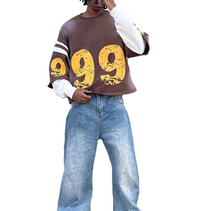 High Quality Custom Hip Hop Vintage Double Layer <b>Knitted</b> 100% Cotton Acid Wash Heat-Transfer Printed 2 1 Short Sleeve T Shirt - Product Image 4