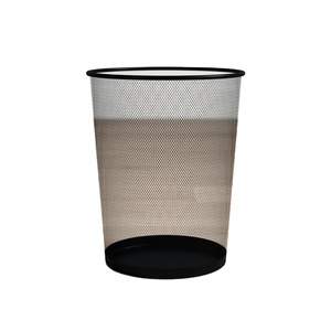 Poubelle moderne faite à la main à revêtement noir poubelle pour tous les porte-déchets d'intérieur boîte de panier de stockage dans une conception de filet en métal de haute qualité - Product Image 1