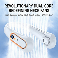 Nouveau ventilateur compact sans pales pour extérieur, alimenté par USB, mini, portable, rechargeable, silencieux, sans danger pour les doigts, ventilateur à porter autour du cou
