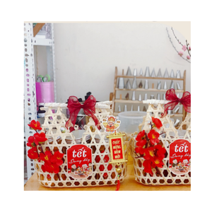 2024 New Design Hand Woven Bamboo Rattan Storage <b>Basket</b> Hot Trend <b>Gift</b> Decorative Container Natural Bamboo <b>Basket</b> - Product Image 3