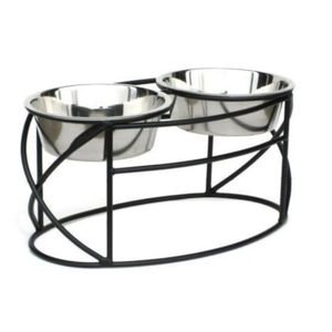 ชามอาหารและน้ำทำจากสเตนเลสชามอาหารและน้ำแบบตั้งสำหรับสุนัขเลี้ยงแมวแบบยกสูง - Product Image 6