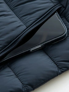 High Street Style Customize Winter Waterproof Windproof <b>Quilted</b> <b>Hoodie</b> for Women Unisex Loose Fit Front Logo Sheep Skin Printed - Product Image 2