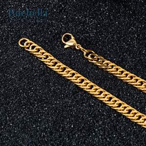 Pulsera de cadena de eslabones cubanos con cierre de oro amarillo sólido de 18 quilates para hombre estilo Hip Hop 8mm moissanita BUEBELLA JEWELS ocasiones de fiesta - Product Image 4