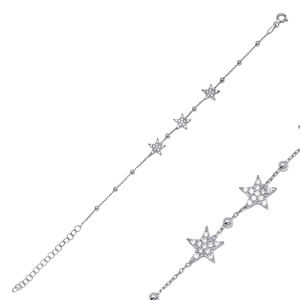 Bracelet en pierre de zircon de conception d'étoile en gros bijoux en argent sterling 925 faits à la main turcs - Product Image 5