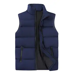 Premium Quality Men Bubble Jacket Winter Sleeveless Mens Puffer Jackets for Boys Quilted Custom Logo Print