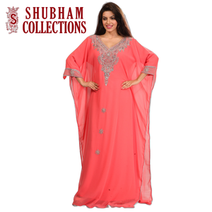 Caftán Frarasha Abaya de calidad turca islámica de nueva sesión Color rosa claro para caftán de diseño árabe musulmán - Product Image 1
