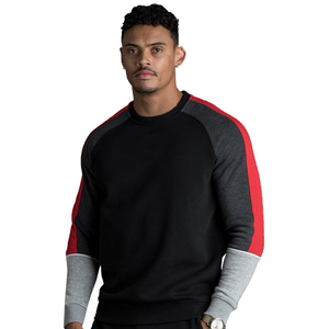 <b>Men's</b> High Quality Polyester/Cotton O-Neck <b>Sweatshirt</b> Custom Printed Logo Plus Size 400 GSM Heavyweight Summer Plain Dyed Fleece - Product Image 3