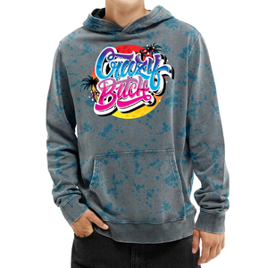 Respirant Vente Chaude Personnalisé Hommes 400gsm Thermique Lourd Soleil Faded Acid Wash basics Hoodie - Product Image 5