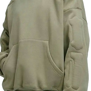 Sudadera con Capucha Gruesa 100% Algodón, Felpa, Talla Grande, Invierno, Lisa, Teñida, para Hombre, con Logotipo Personalizado en Relieve, 340g, Unisex, con Bolsillo - Product Image 5