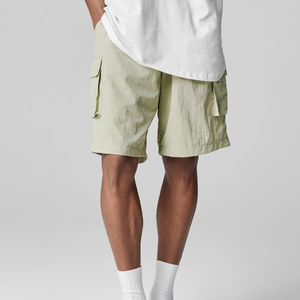 Pantalones cortos de carga holgados informales de moda para hombre, transpirables, de poliéster, Spandex, hasta la rodilla, patrón bordado, ropa de calle, servicio OEM - Product Image 1