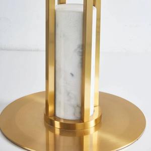 Lampadaire en tissu blanc en forme de champignon pour la décoration intérieure de salon de luxe moderne, élégant, support doré LED pour la maison et le bureau - Product Image 6