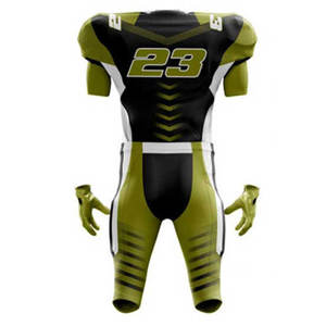 Uniformes de football américain unisexes de haute qualité, à séchage rapide, respirants, à manches courtes, personnalisés, imprimés, en taille plus - Product Image 2